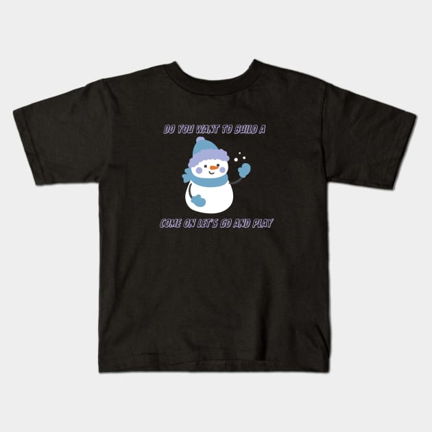 Snowman Kids T-Shirt by PasTeel
